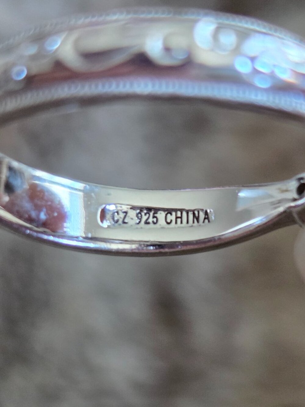 Tacori Triple Cubic Zirconia Sterling Silver Ring - Picture 6 of 7